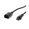 Naponski kabel, IEC320 C14-C5, M/F, 1.8m, crni
